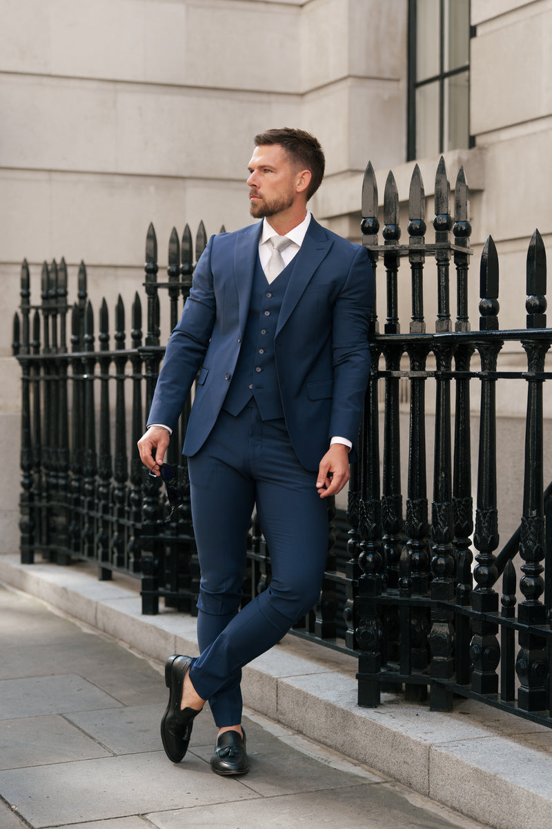 Father Sons Slim Formal Navy Stretch Trousers - FST039 (PRE ORDER 14TH AUGUST)