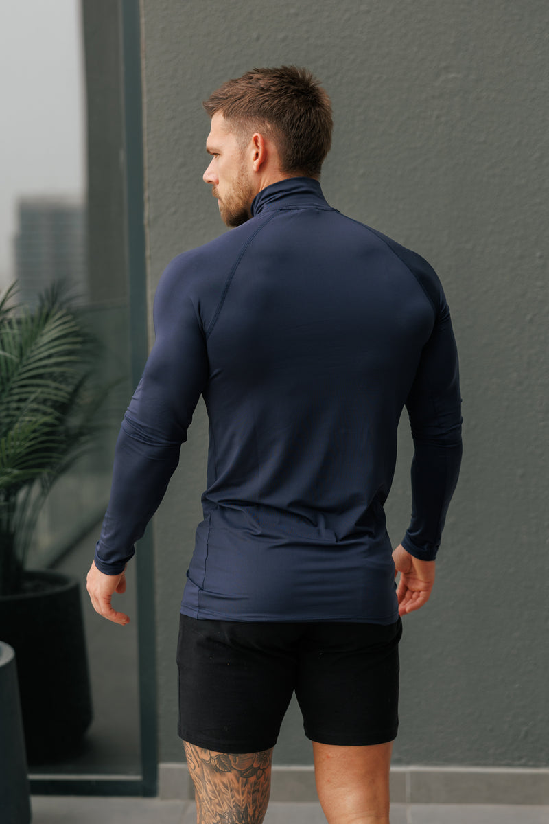 FS LS Navy Half Zip Gym Top - FSH1282