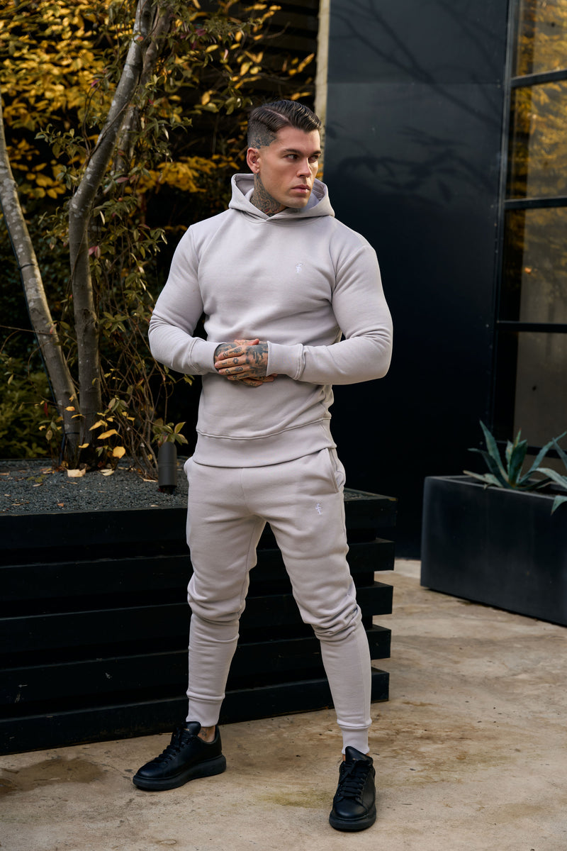 FS Plain Light Grey Tracksuit Bottoms with FS Branding - FSH1196 (PRE ORDER 11TH DECEMBER)