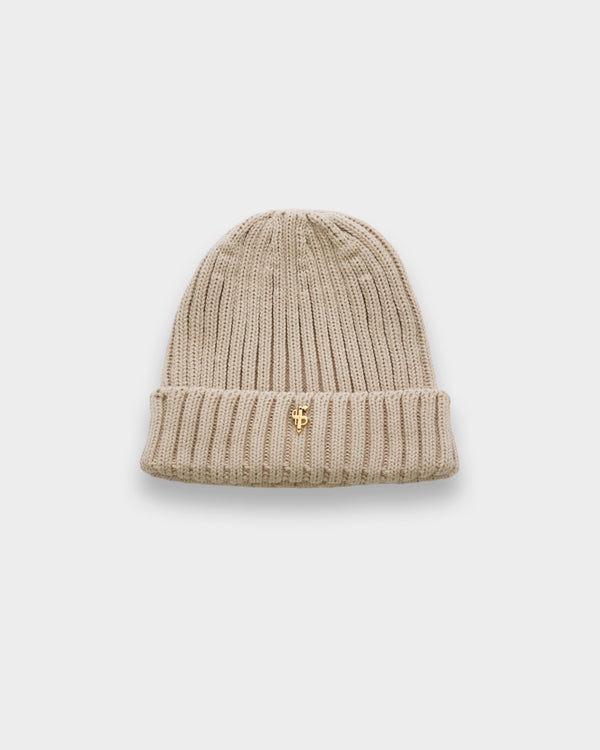 Father Sons Ribbed Beanie Hat Beige - FSJ118 (PRE ORDER 12TH NOVEMBER)