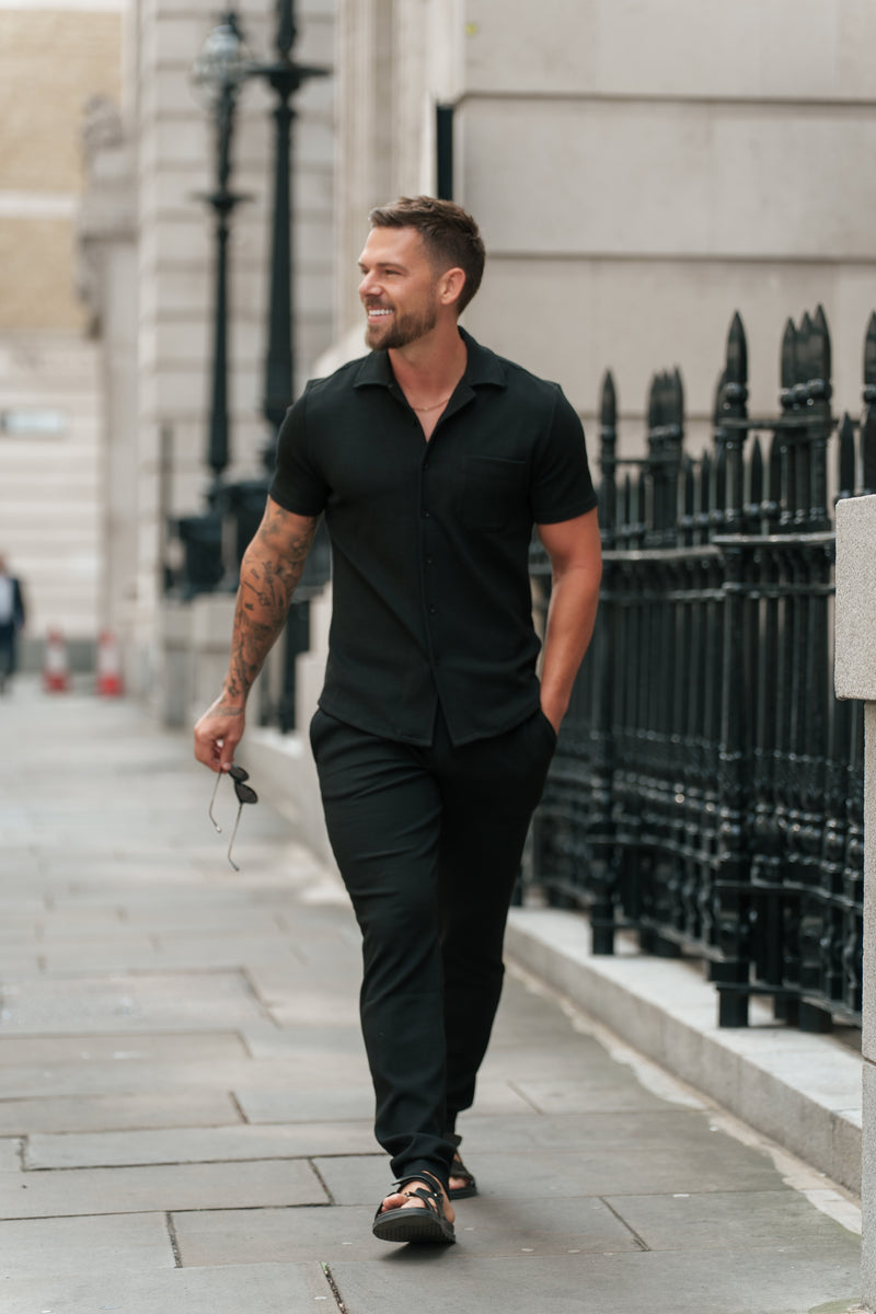 Father Sons Jersey Cord Slim Black Trousers - FSR016 (PRE ORDER 11TH AUGUST)