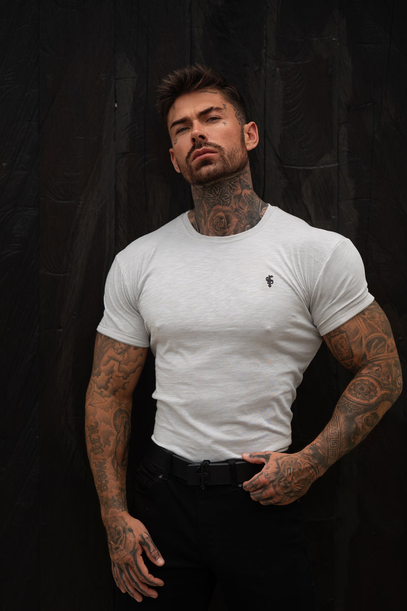 Father Sons Light Grey Slub Crew T-Shirt - FSH1332 (PRE ORDER 19TH MARCH)