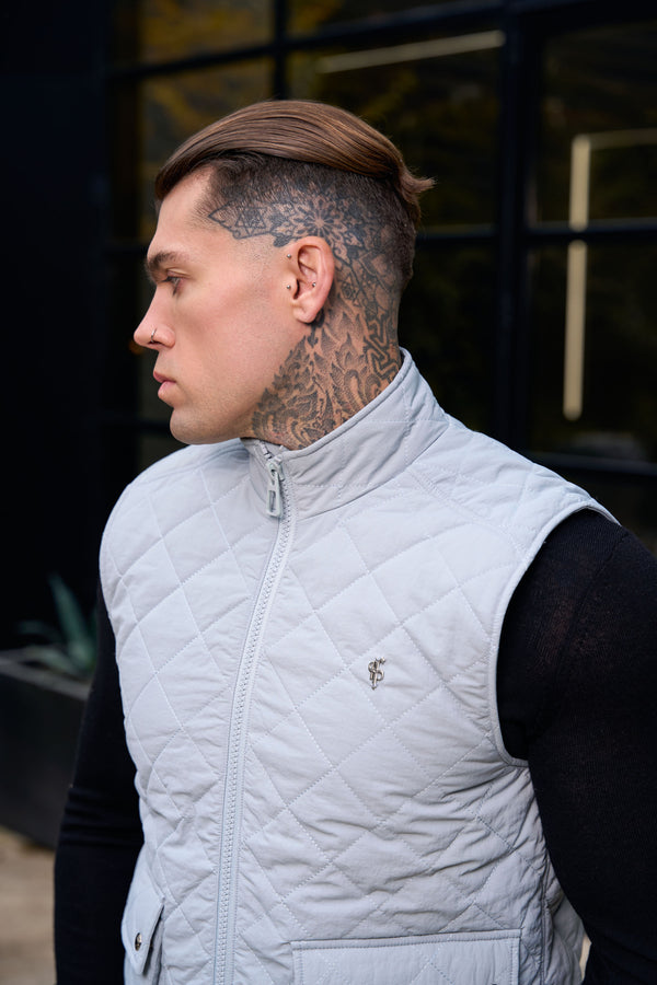 FS Grey Padded Gilet With Front Pockets  - FSN211 (PRE ORDER 14TH DECEMBER)