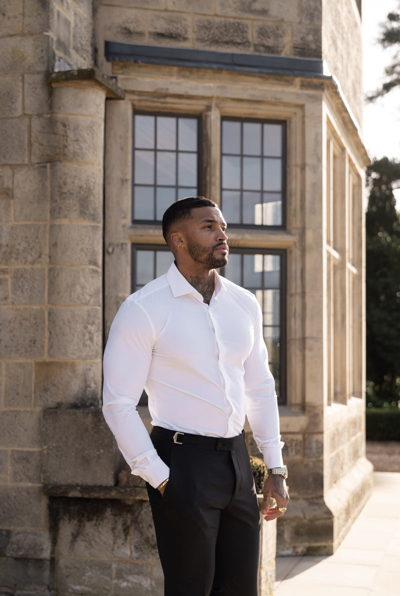 Father Sons Ultra Stretch Compression Shirt Long Sleeve White - FS1233