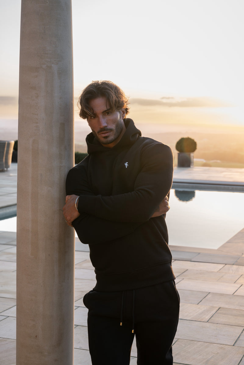 FS Plain Black Hoodie With FS Branding - FSH1189 (PRE ORDER 10TH DECEMBER)