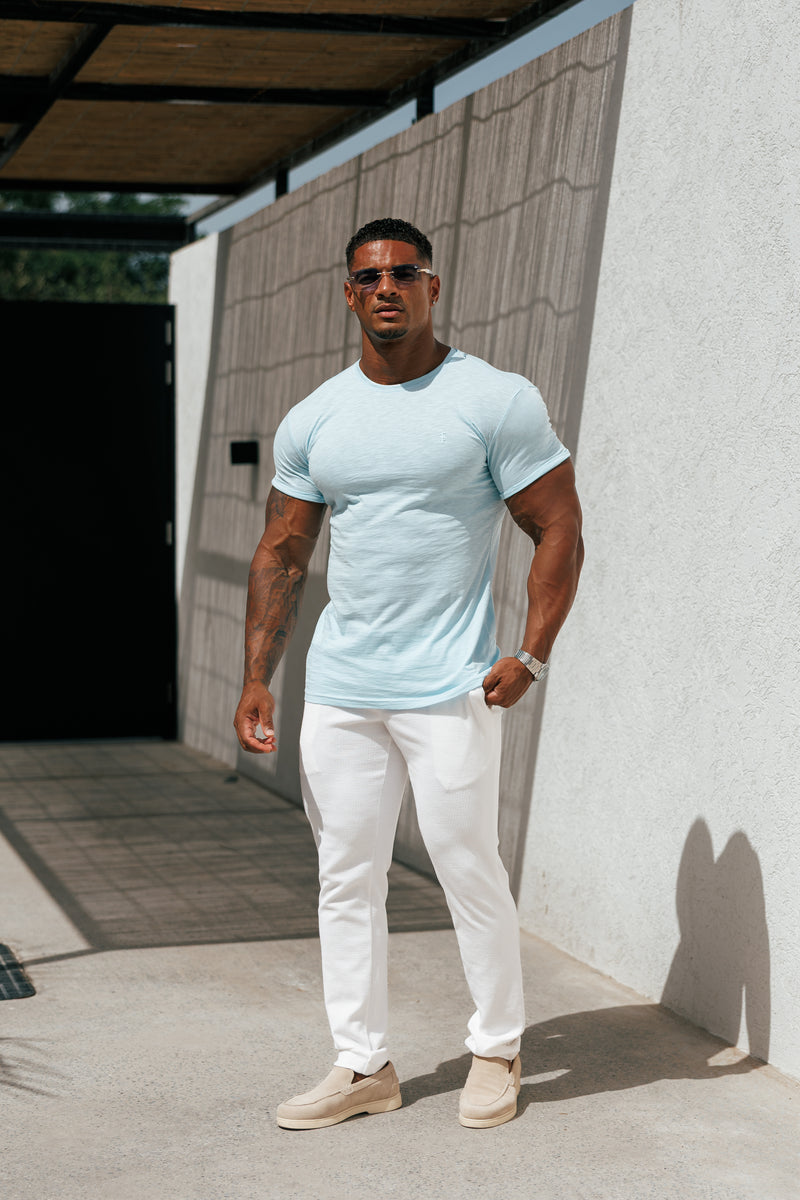 Father Sons Jersey Cord Relaxed White Trousers - FSR013