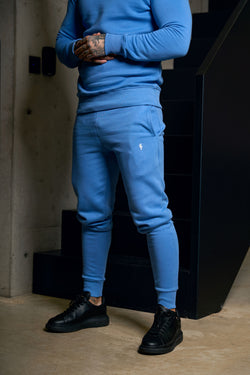 FS Plain Blue Tracksuit Bottoms with FS Branding - FSH1200