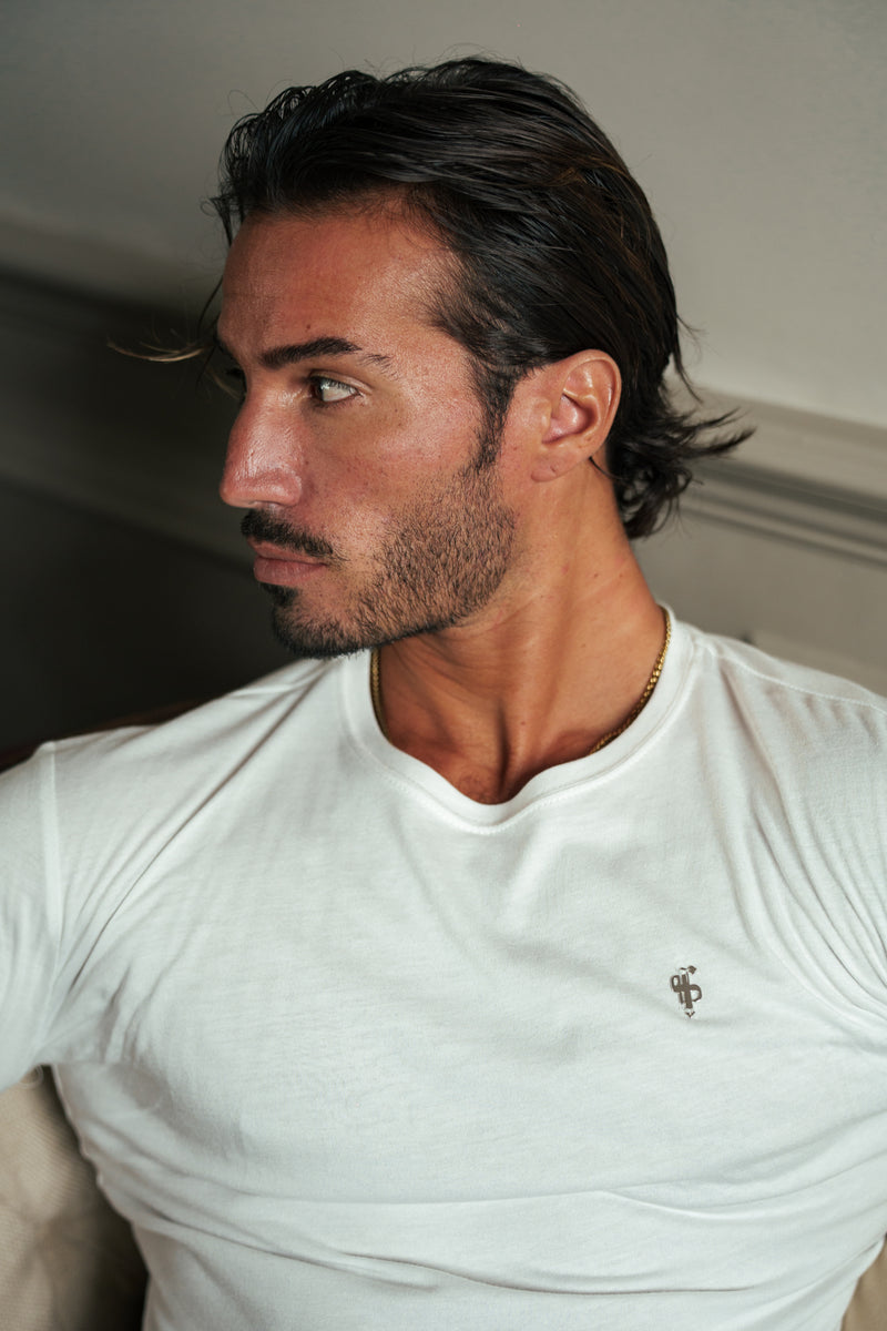 Father Sons White / Silver Bamboo Crew Long Sleeve - FSH1416