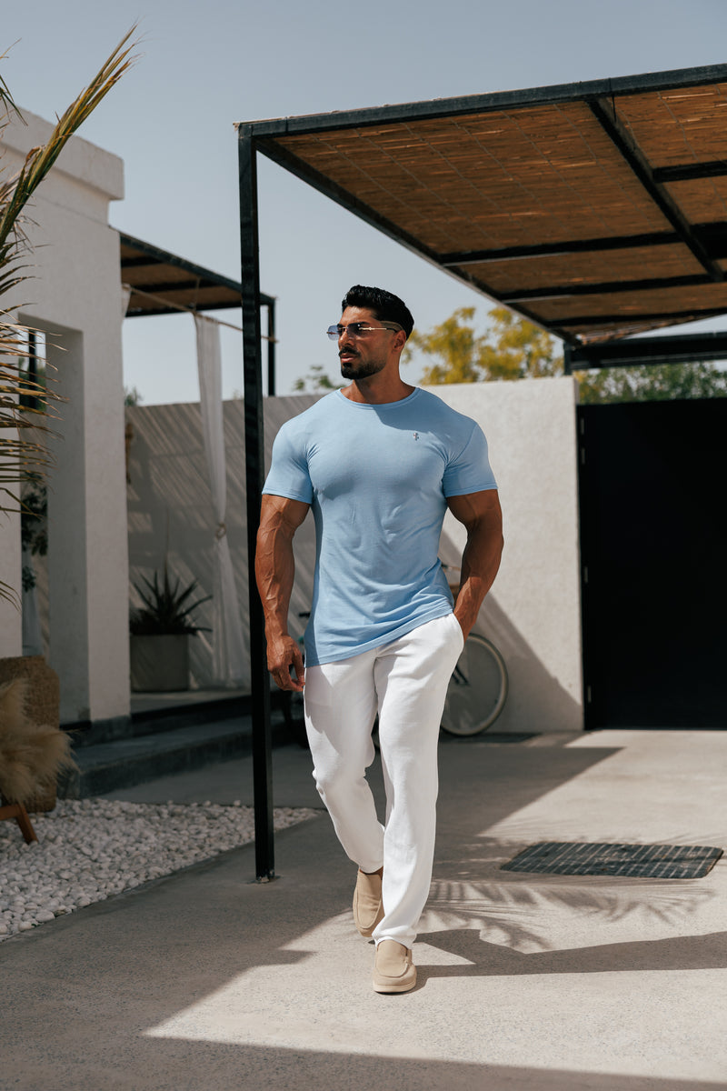Father Sons Jersey Cord Relaxed White Trousers - FSR013