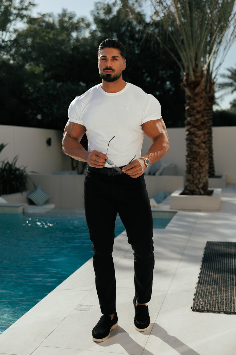 Father Sons White Bamboo Crew T Shirt - FSH576