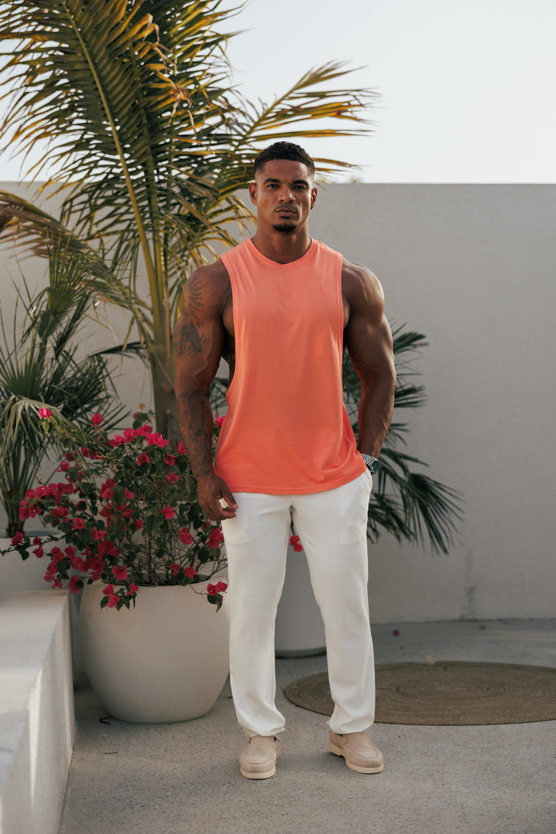 Father Sons Jersey Cord Relaxed White Trousers - FSR013