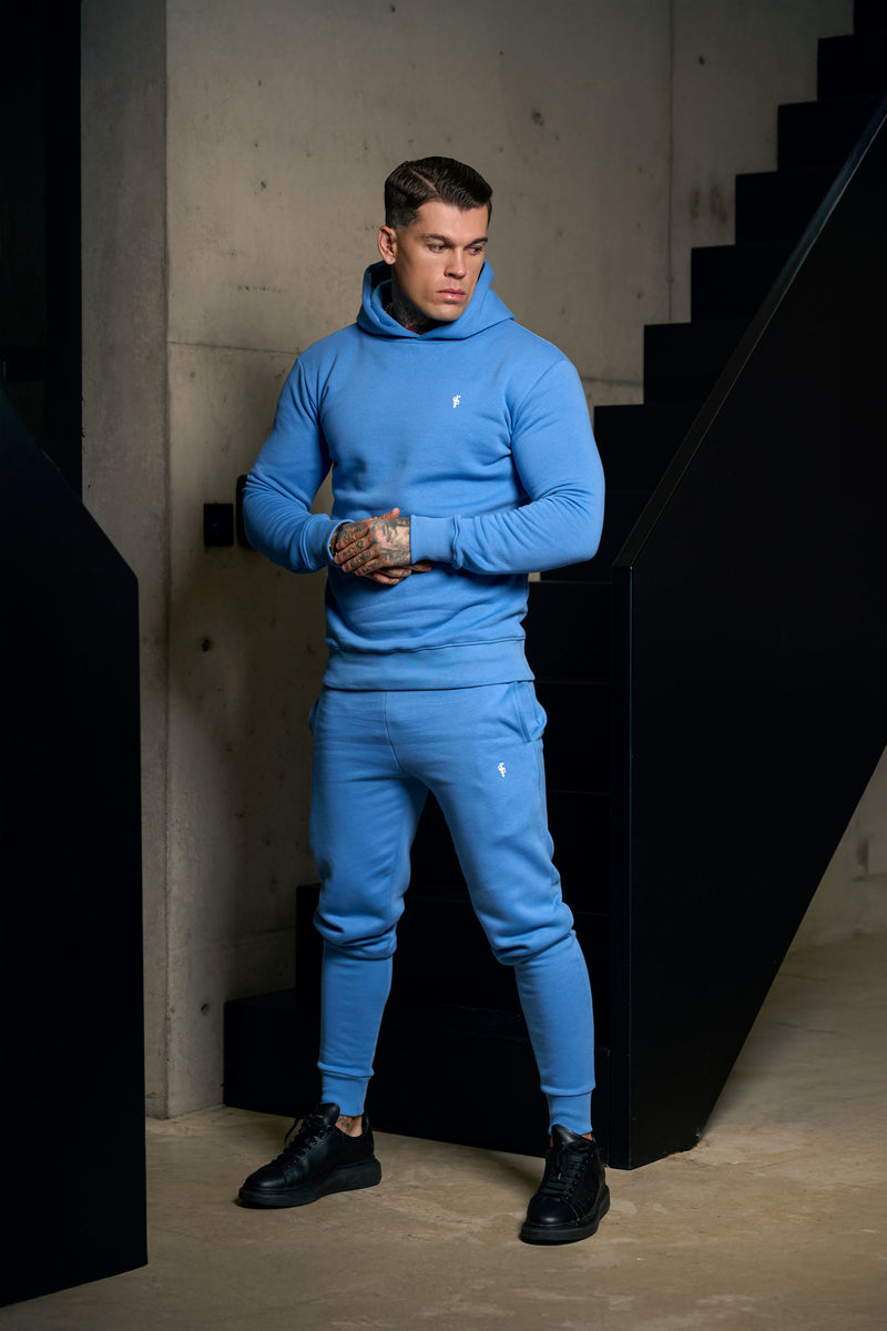 FS Plain Blue Tracksuit Bottoms with FS Branding - FSH1200