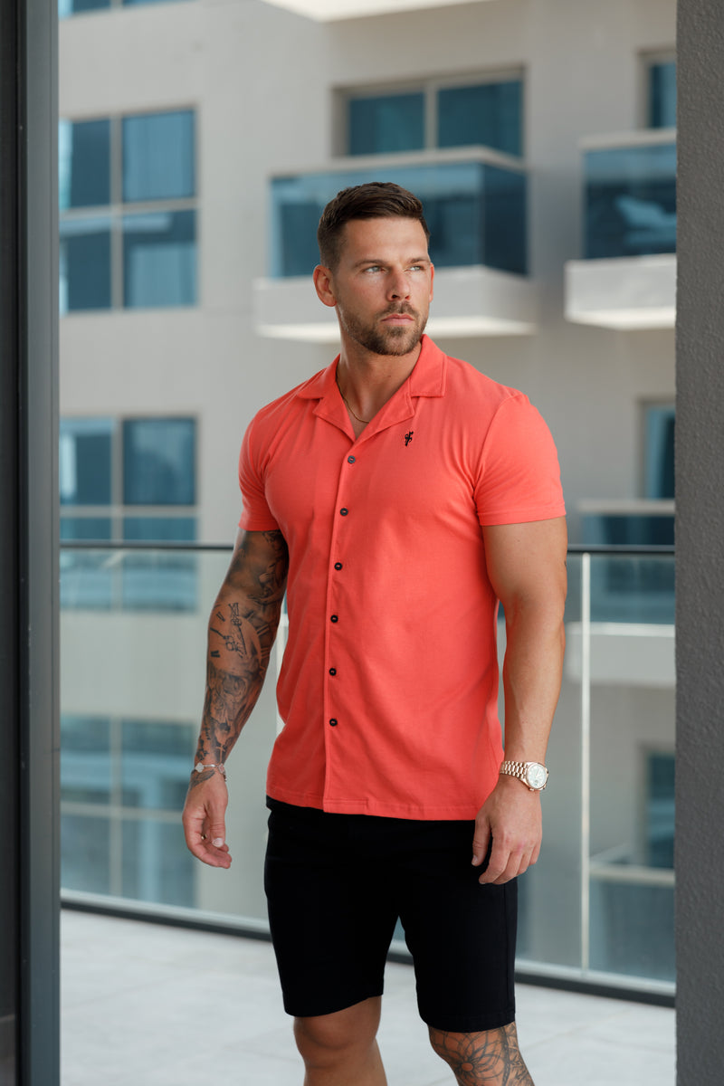 Father Sons Stretch Coral Pique Revere Shirt Short Sleeve - FSH1080 (PRE ORDER 11TH JUNE)