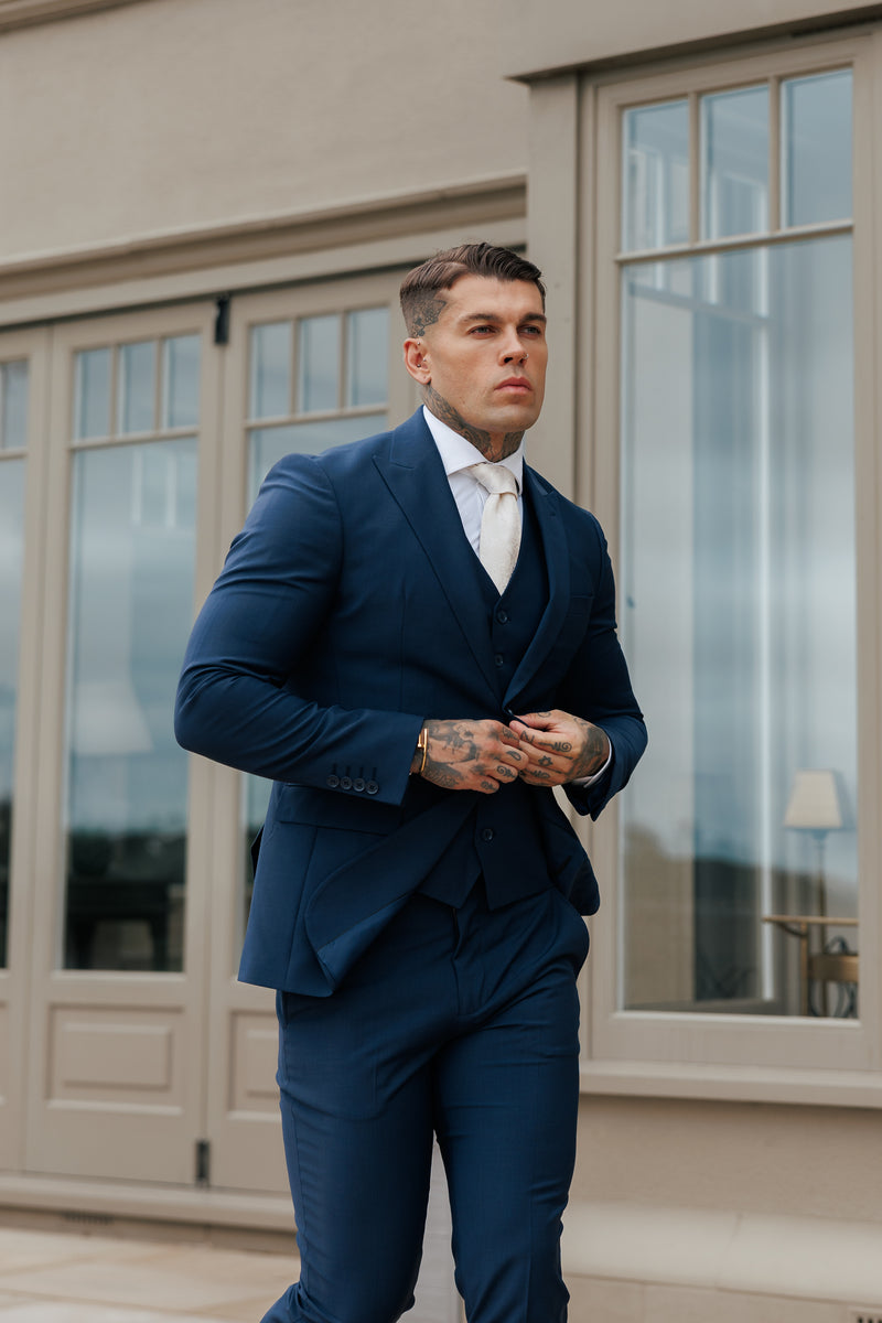 Father Sons Slim Formal Suit Jacket Navy - FSJKT013