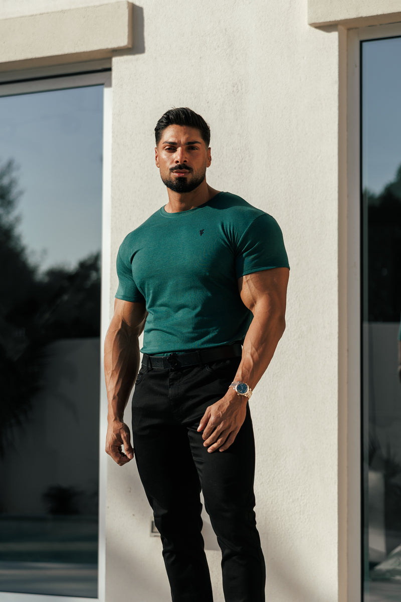 Father Sons Forest Green / Black Bamboo Crew T Shirt - FSH1213