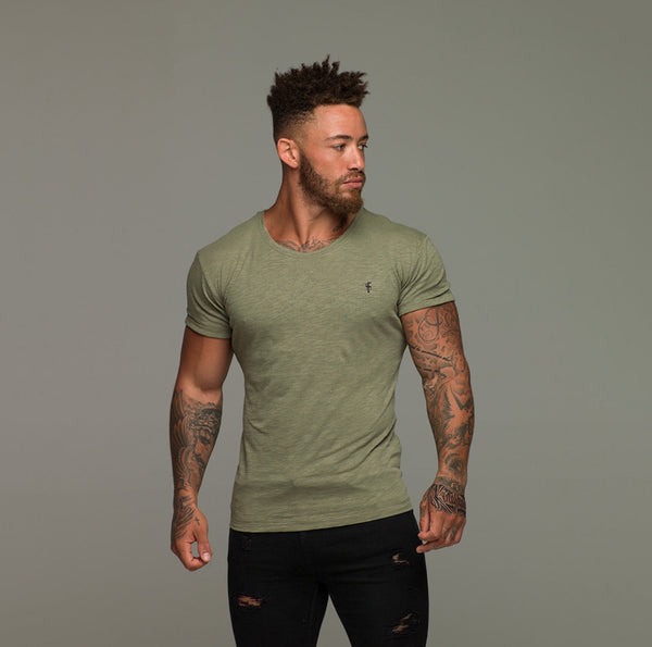 Father Sons Olive Slub Crew T-Shirt - FSH1331