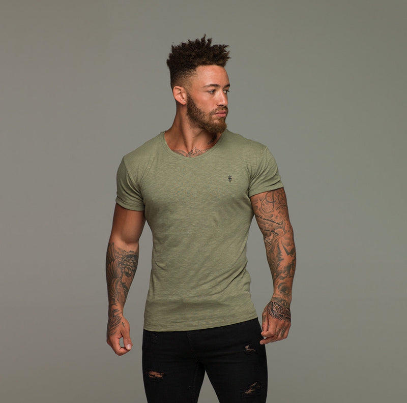 Father Sons Olive Slub Crew T-Shirt - FSH1331 (PRE ORDER 19TH MARCH)