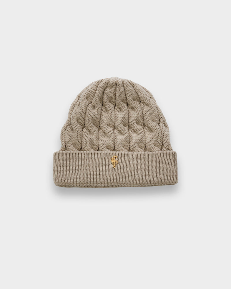 Father Sons Link Weave Beanie Hat Beige - FSJ106 (PRE ORDER 12TH NOVEMBER)
