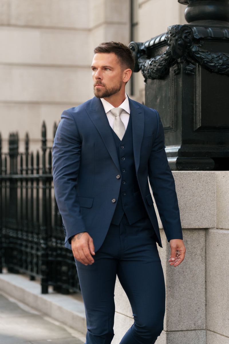 Father Sons Slim Formal Suit Jacket Navy - FSJKT013