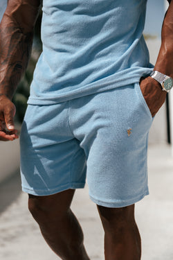 Father Sons Light Blue Towelling Shorts - FSTS661 (PRE ORDER 25TH JULY)