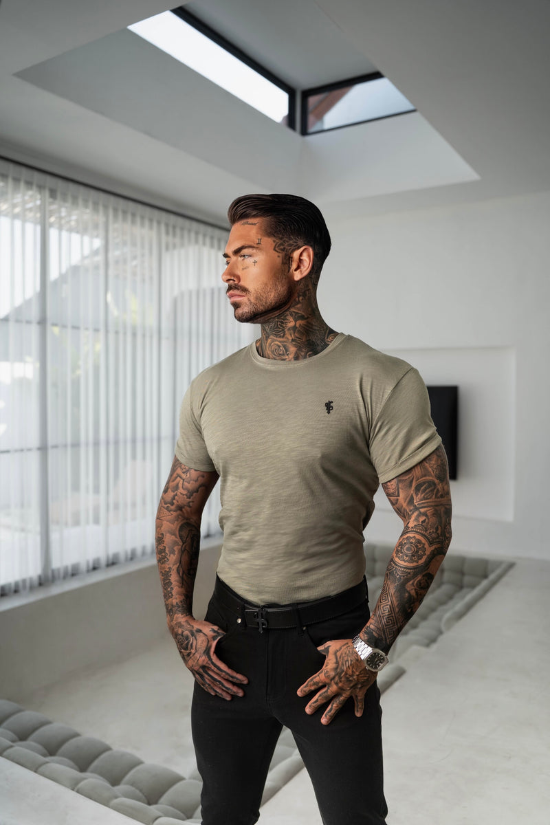 Father Sons Olive Slub Crew T-Shirt - FSH1331