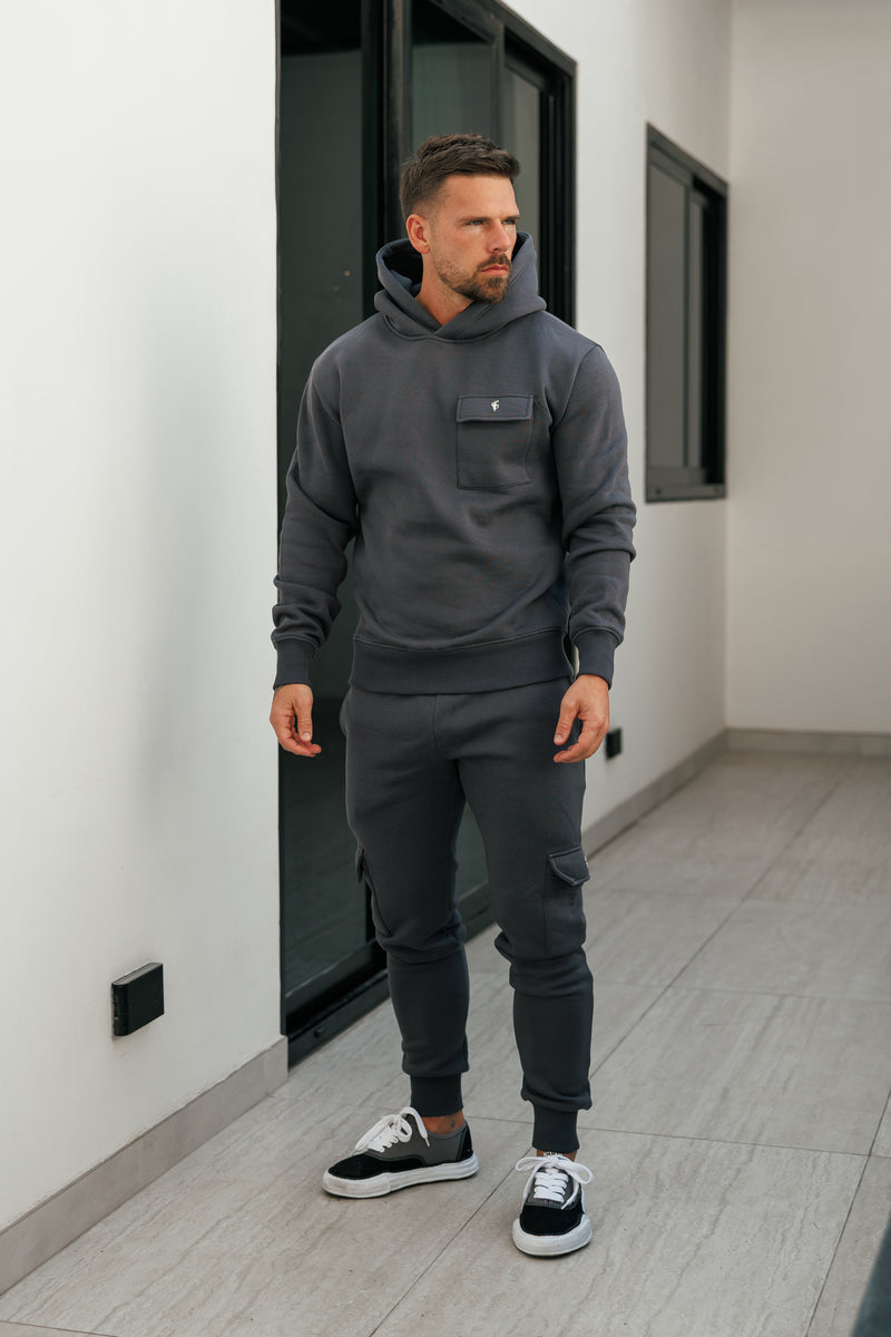 FS Charcoal / Silver Cargo Hoodie - FSR034 (PRE ORDER 22ND DECEMBER)
