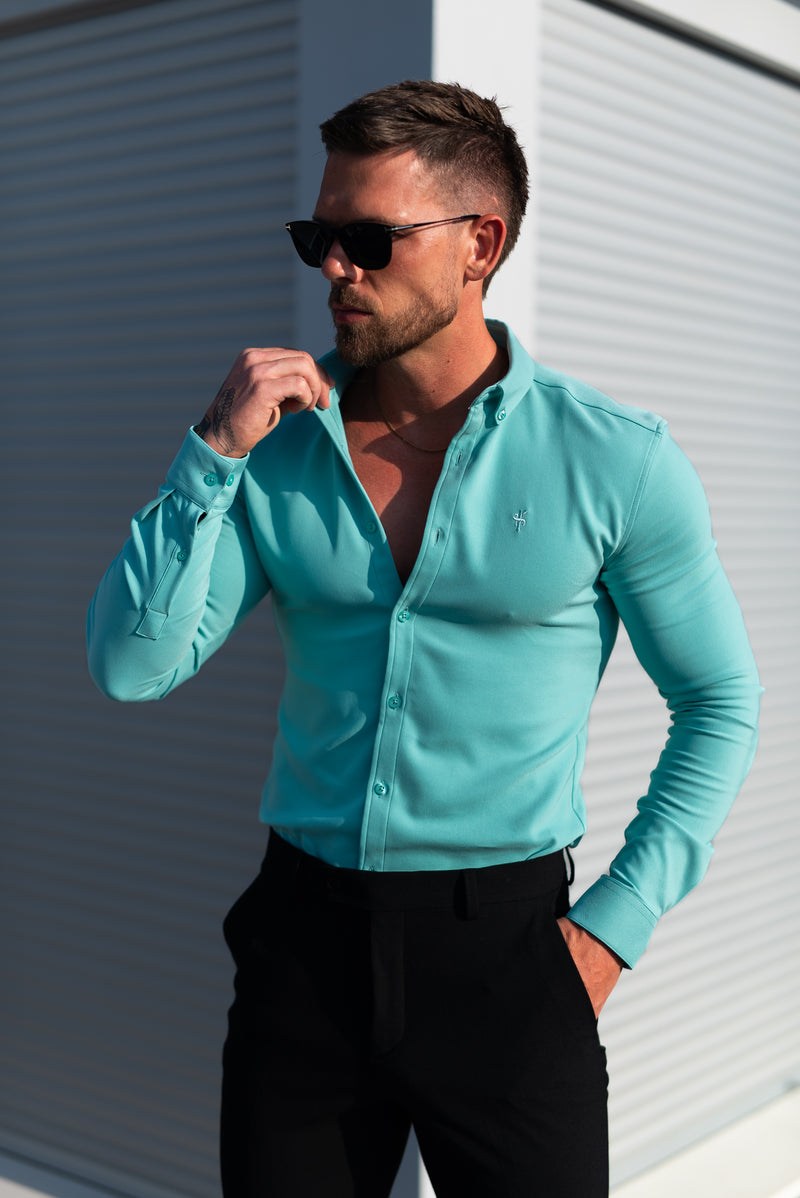 FS Super Slim LS New Mint Scuba with Button Down Collar - FS1116
