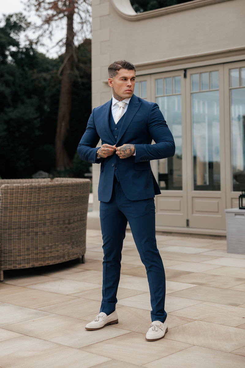 Father Sons Slim Formal Suit Jacket Navy - FSJKT013