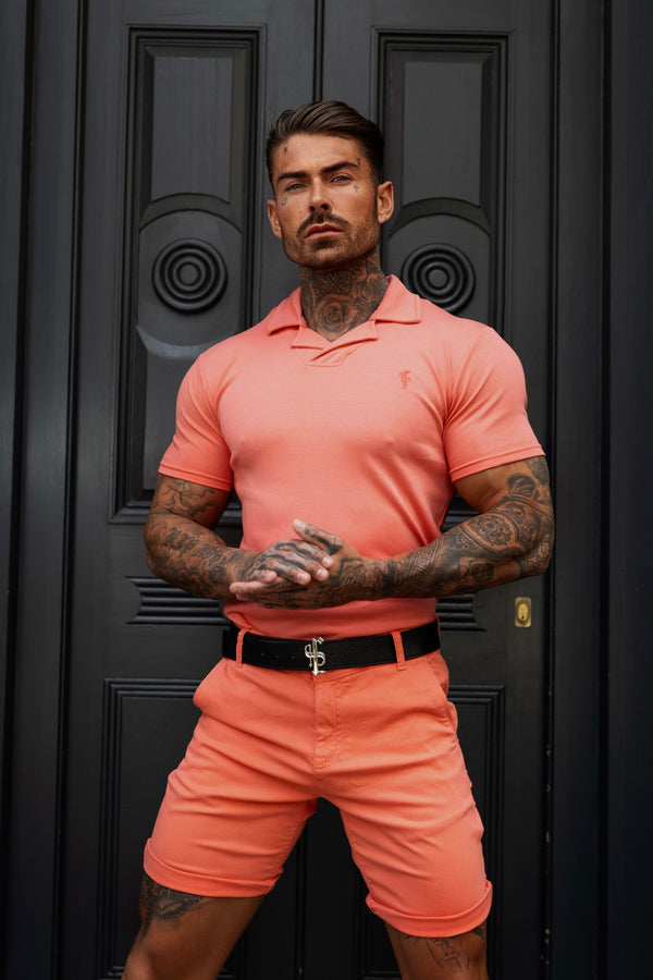 Father Sons Slim Fit Coral Chino Shorts - FSH988