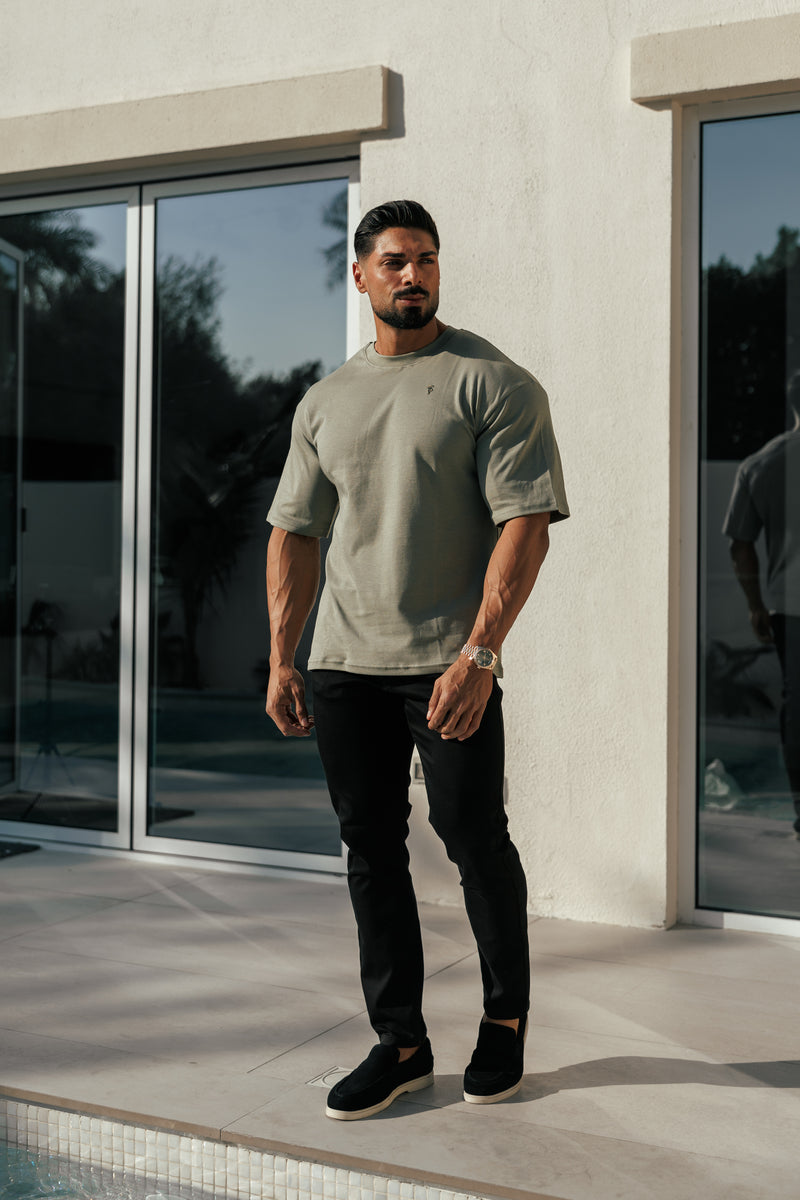 Father Sons Classic Olive / Gold Oversized Crew T Shirt - FSH1419