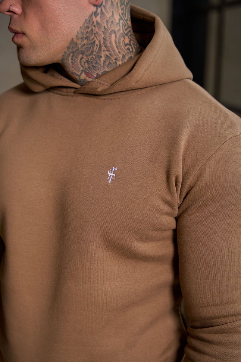 FS Plain Taupe Hoodie With FS Branding - FSH1191