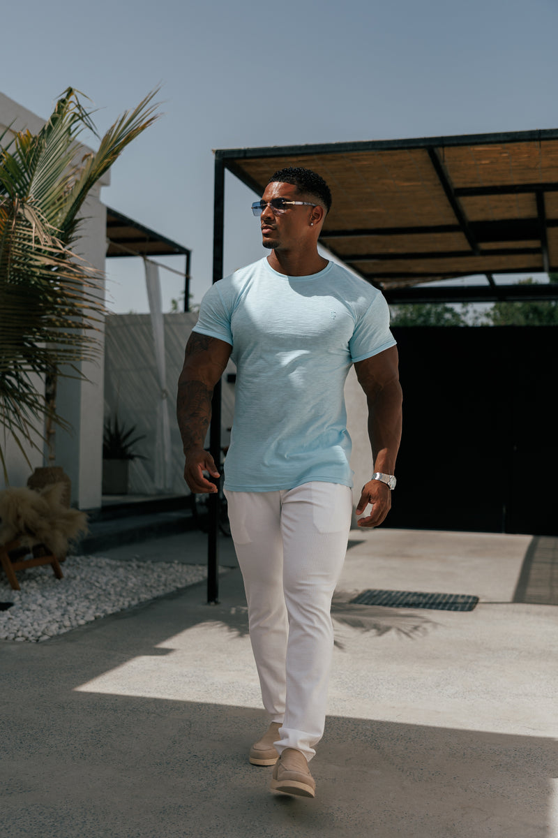 Father Sons Jersey Cord Relaxed White Trousers - FSR013