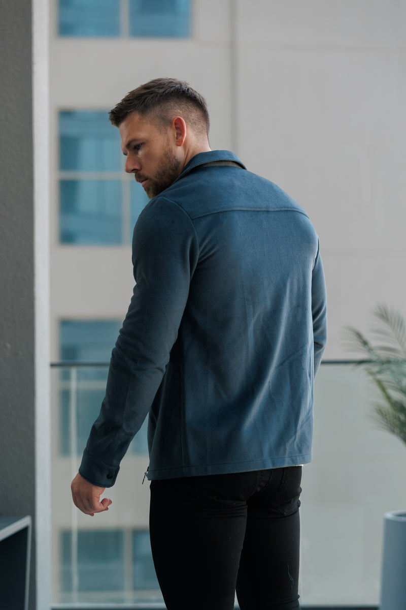 FS Brushed Zipped Plain Jacket Charcoal - FSN176