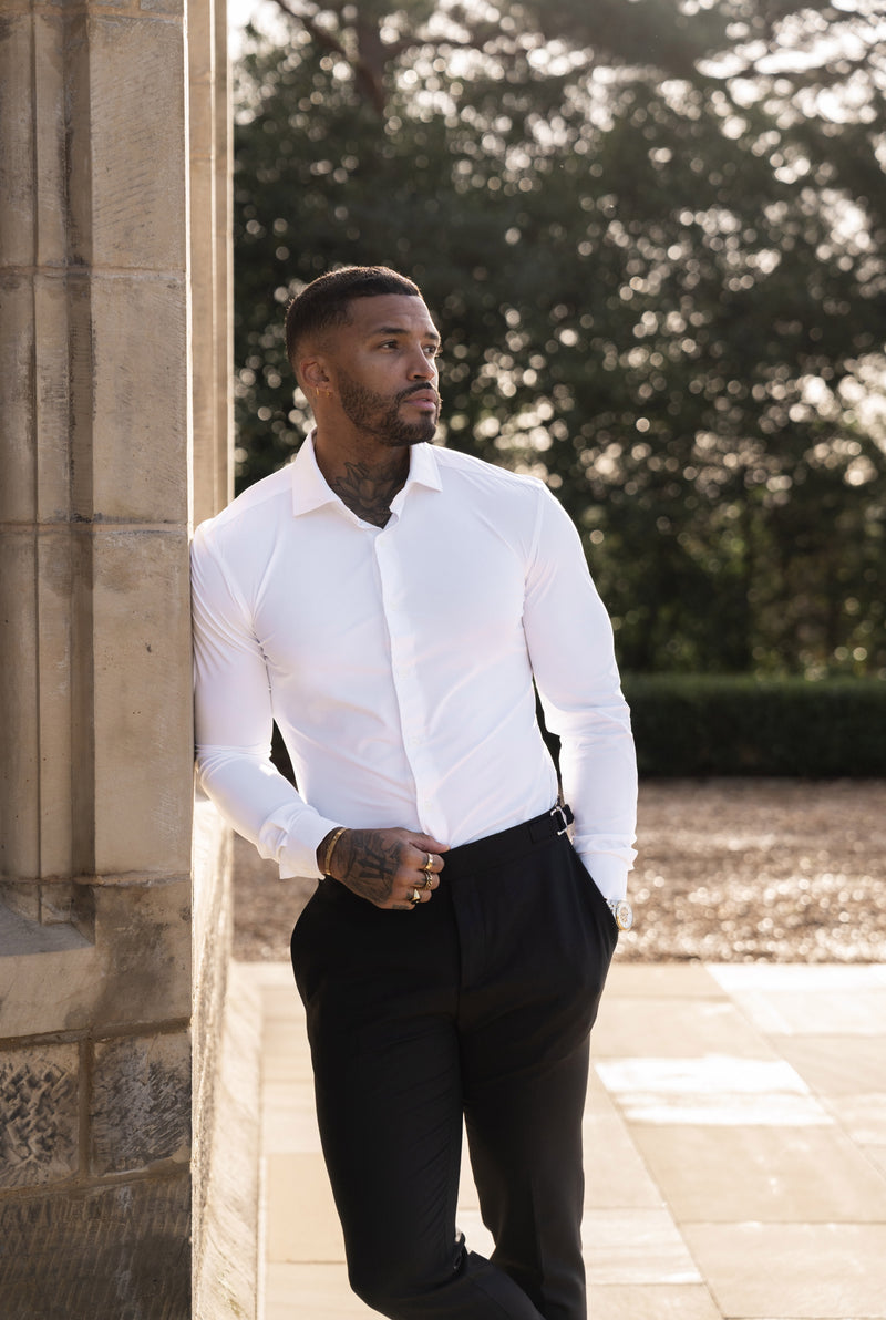 Father Sons Ultra Stretch Compression Shirt Long Sleeve White - FS1233