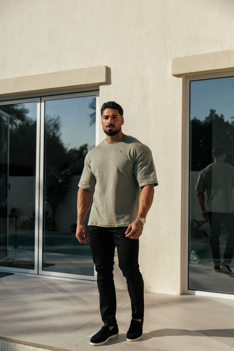 Father Sons Classic Olive / Gold Oversized Crew T Shirt - FSH1419