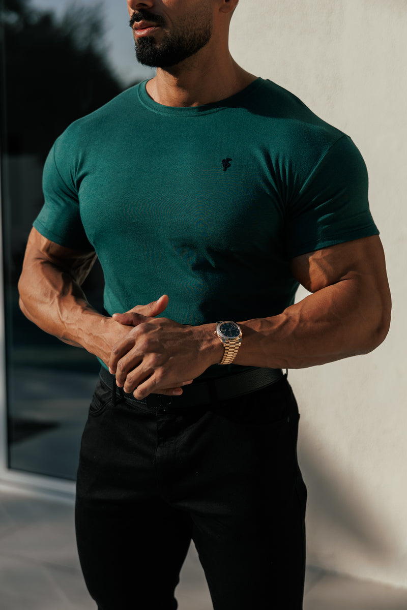 Father Sons Forest Green / Black Bamboo Crew T Shirt - FSH1213