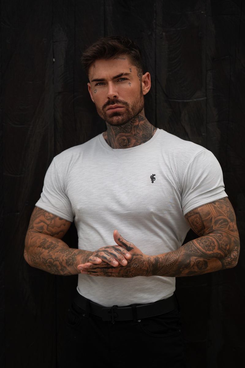 Father Sons Light Grey Slub Crew T-Shirt - FSH1332 (PRE ORDER 19TH MARCH)