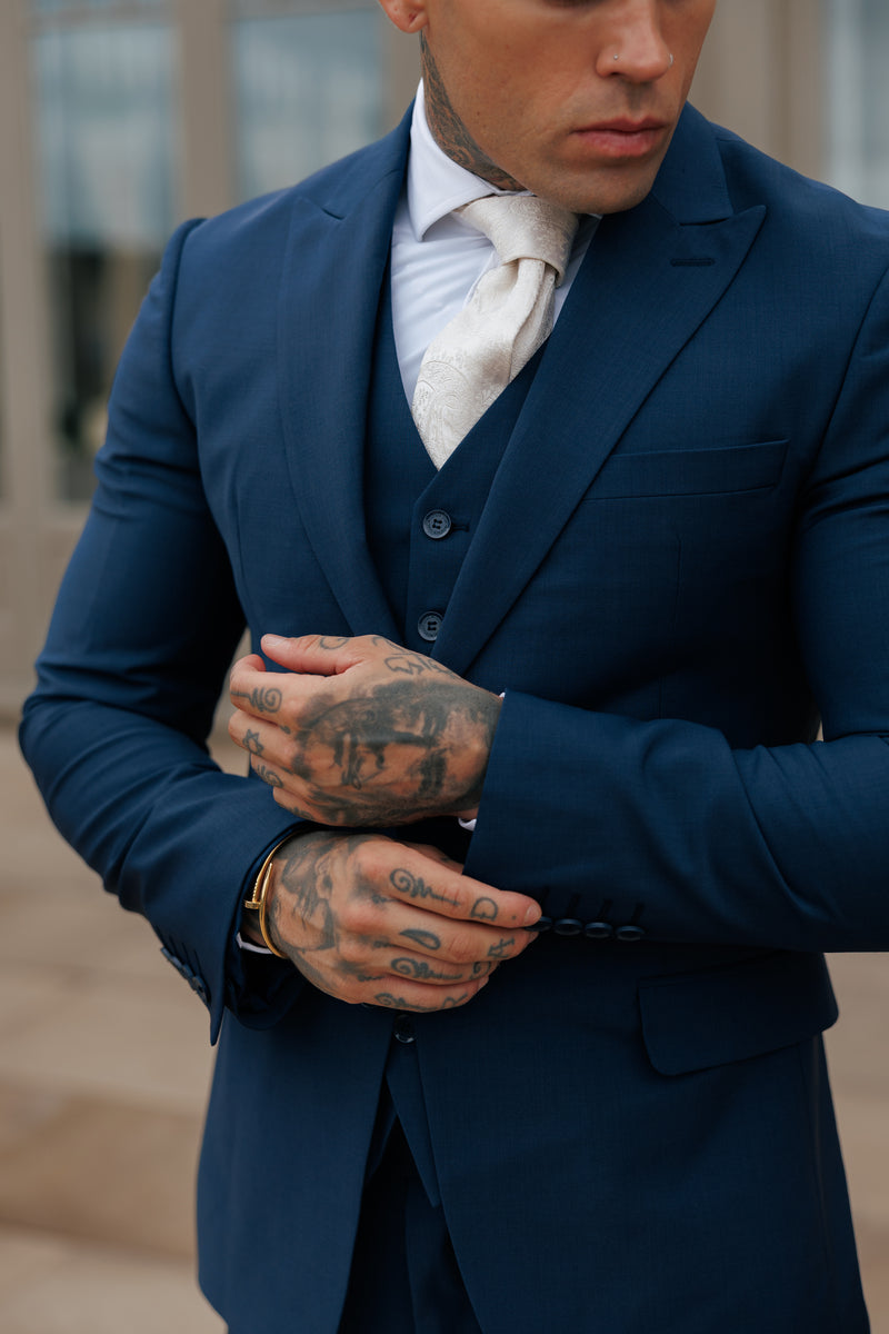 Father Sons Slim Formal Suit Jacket Navy - FSJKT013