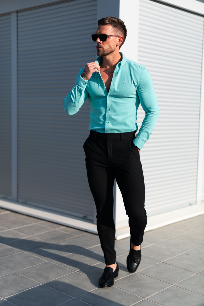 FS Super Slim LS New Mint Scuba with Button Down Collar - FS1116
