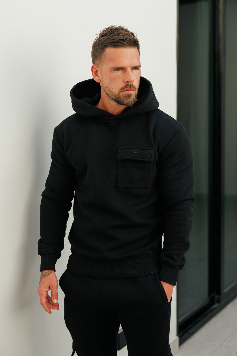 FS Black Cargo Hoodie - FSR030 (PRE ORDER 22ND DECEMBER)