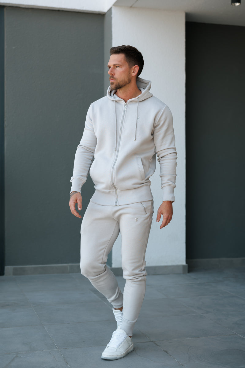 FS Light Grey / Silver Full Zip Hoodie with Pockets - FSH1250