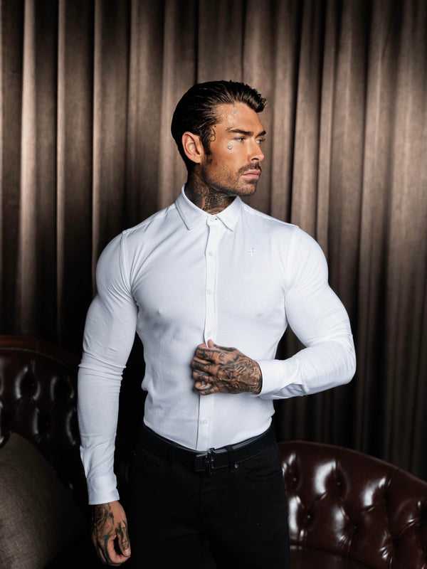 Father Sons Fitted White Long Sleeve Jersey - FSD001