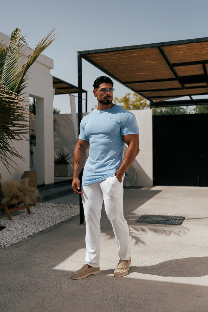 Father Sons Jersey Cord Relaxed White Trousers - FSR013