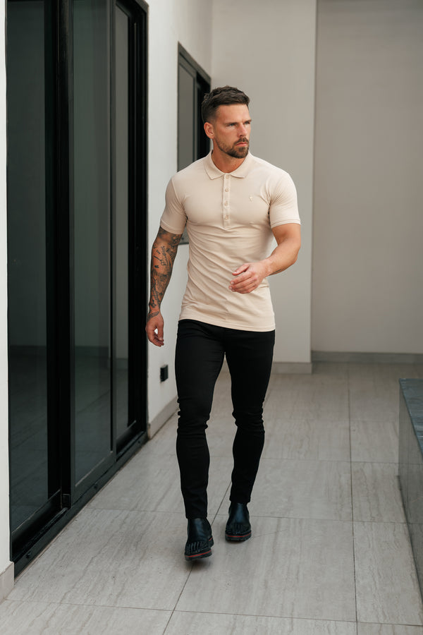 Father Sons Classic Beige / Gold Polo Shirt - FSH1409