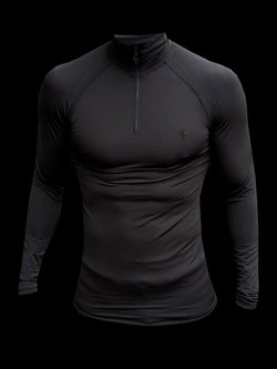 FS LS Black Half Zip Gym Top - FSH1281