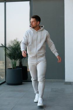 FS Light Grey / Silver Full Zip Hoodie with Pockets - FSH1250