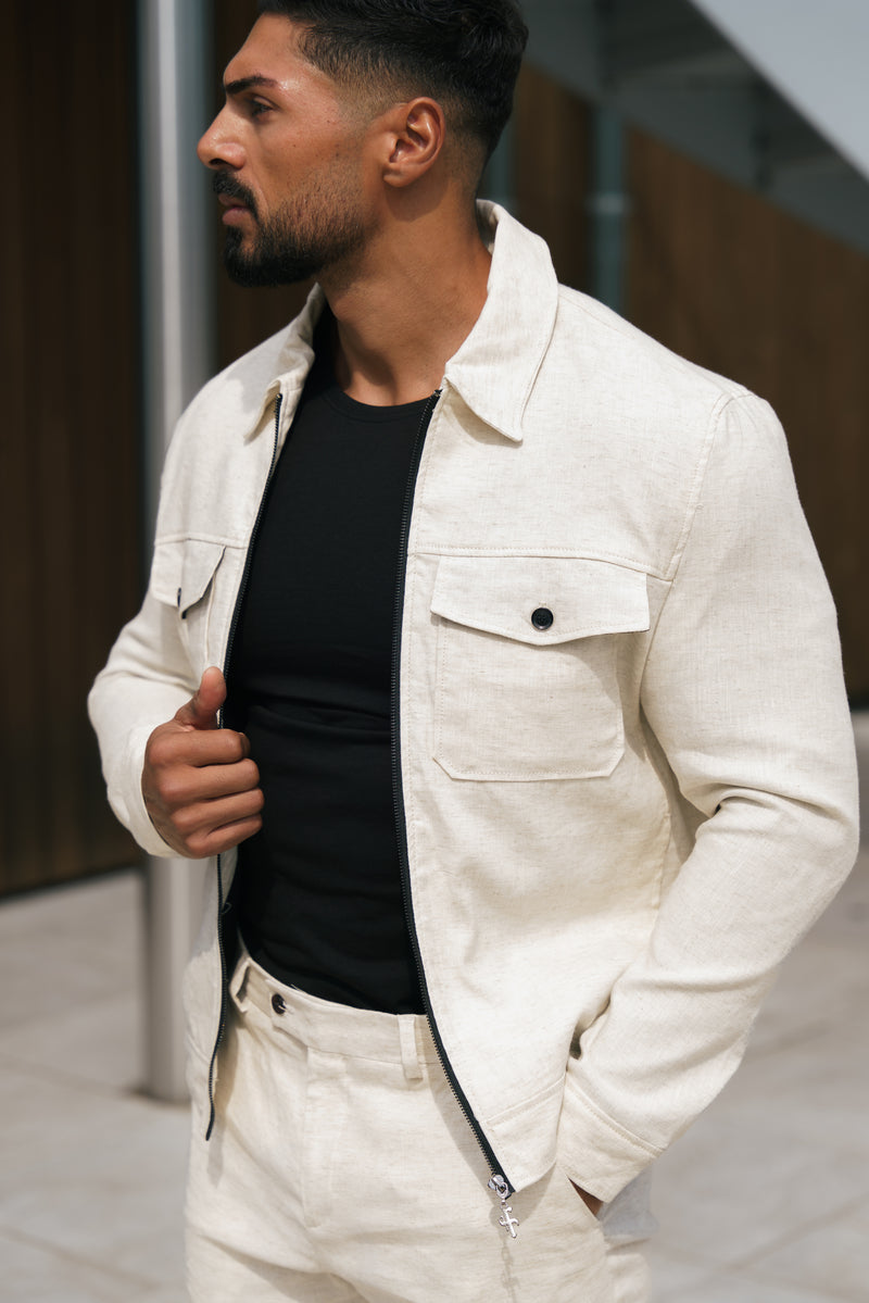 FS Linen Zipped Jacket - FSCJ001