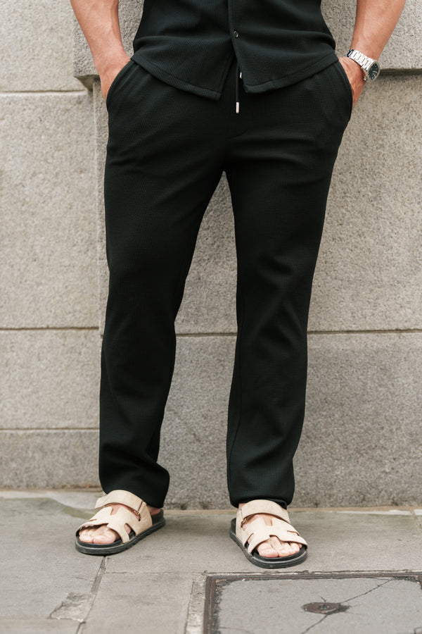 Father Sons Jersey Cord Relaxed Black Trousers - FSR014 (PRE ORDER 11TH AUGUST)
