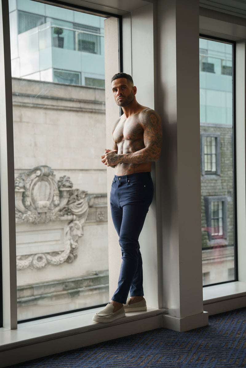 Father Sons Ultra Stretch Navy Relaxed Jeans - FSJEAN015