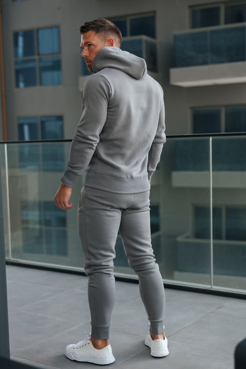 FS Charcoal / Silver Full Zip Hoodie with Pockets - FSH1251